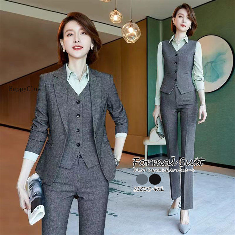 楽天市場】スリーピース ビジネス 事務服 レディース スカートスーツ