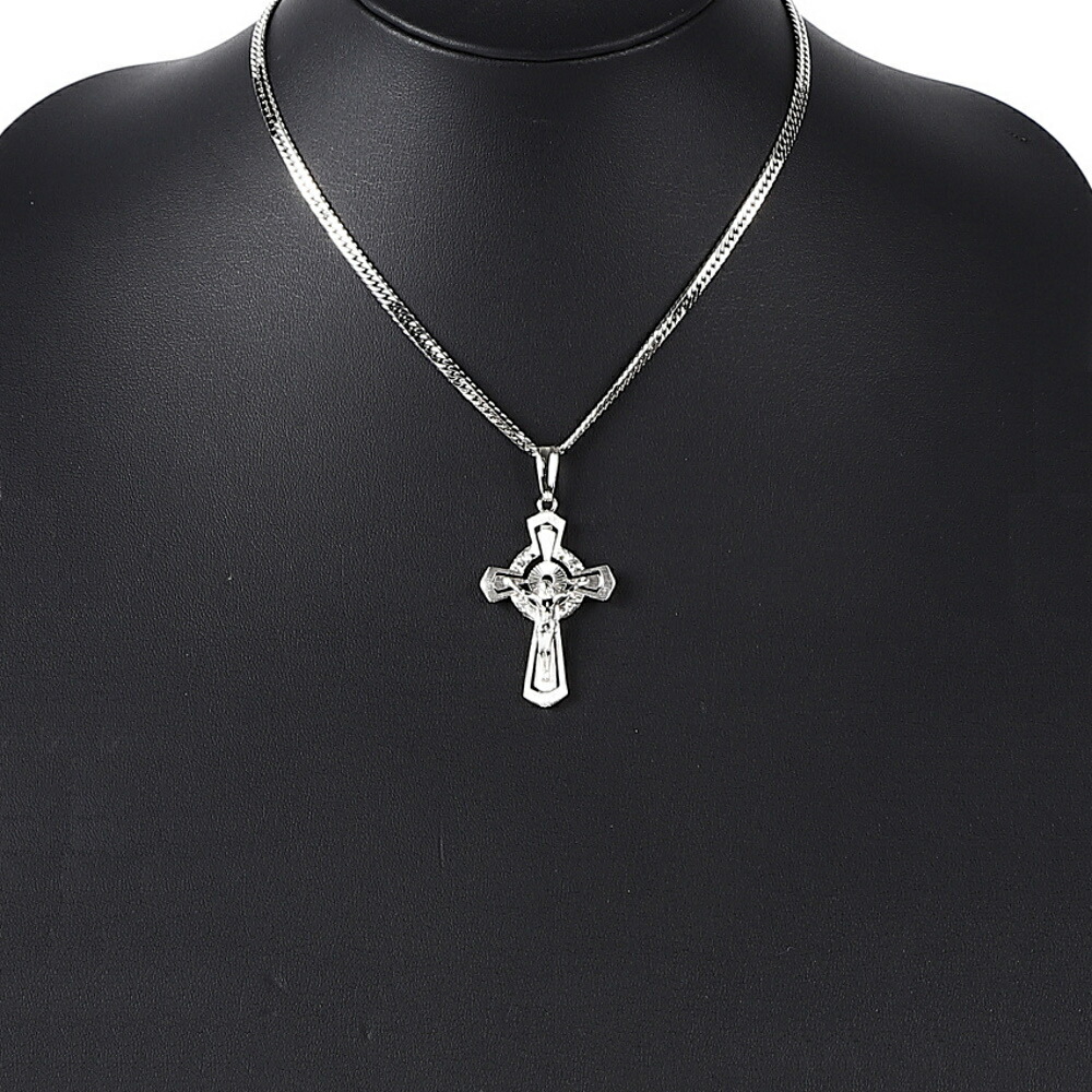 楽天市場】＼楽天ランキング1位／ プラチナ キリスト クロス 40mm×27mm