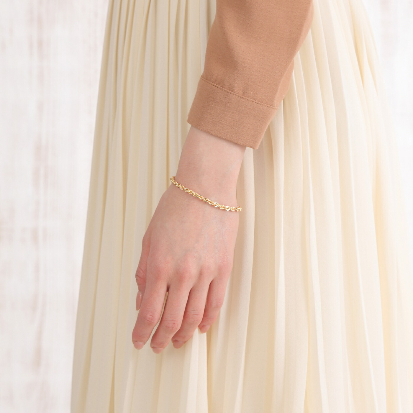 楽天市場】18金 ブレスレット パイプロープ 幅4mm レディース メンズ