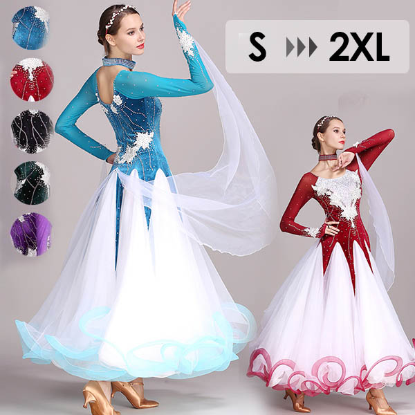 楽天市場】社交ダンス ドレス レディース スタンダード ワンピース