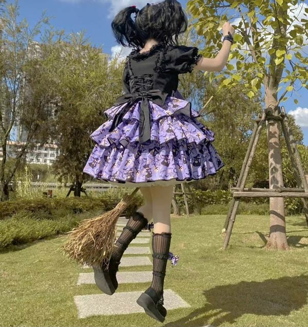 楽天市場】ハロウィン ワンピース ロリータ 魔女風 コスプレ 仮装 衣装