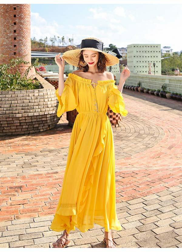 楽天市場】肩出し オフショルダー 五分袖 ワンピース オフショルダー