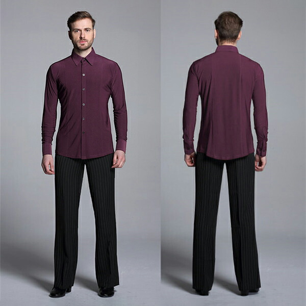 楽天市場】社交ダンス シャツ メンズ 長袖 トップス 男性用 モダン