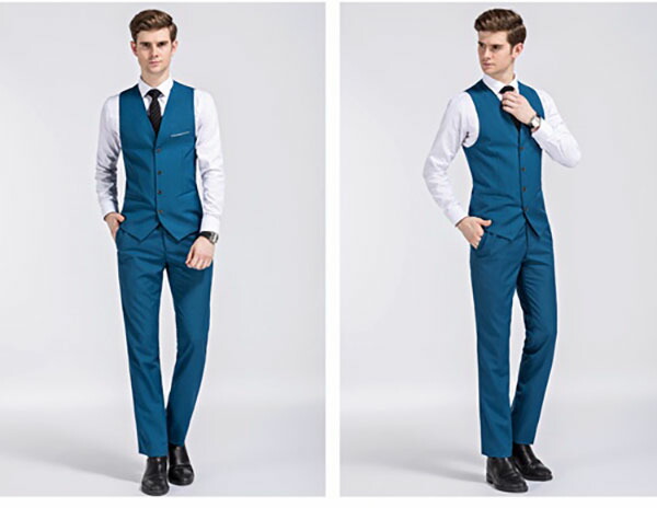 楽天市場】メンズ スーツ 3点セット 1つボタン ジャケット ベスト