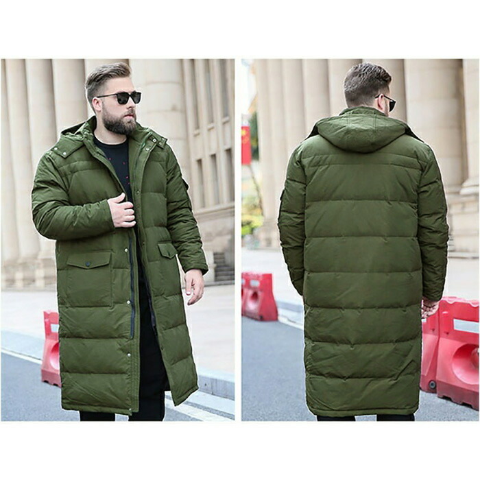 楽天市場】ダウンコート メンズ ロング丈 大きいサイズ ベンチコート