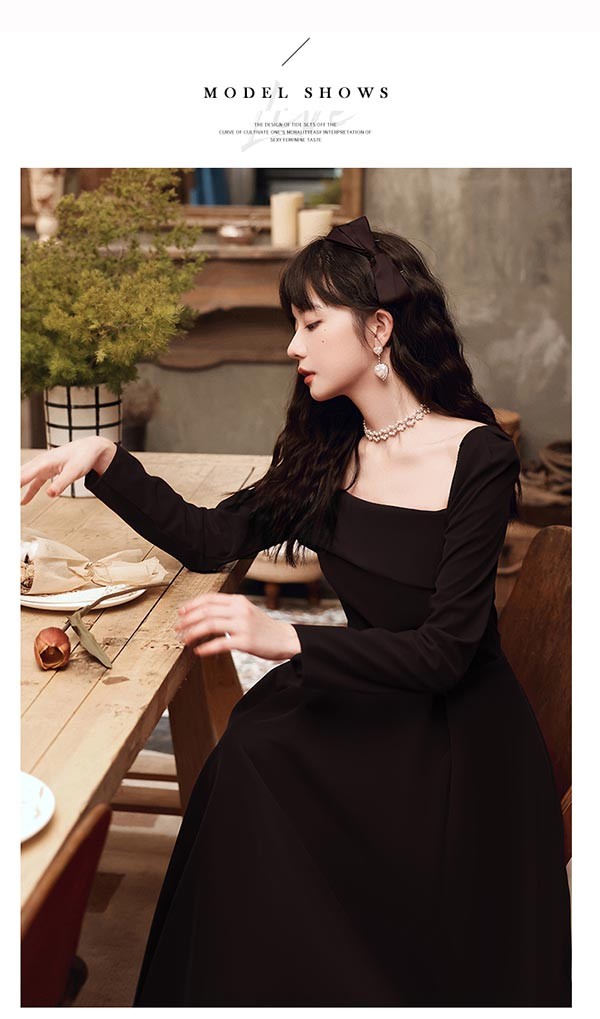 楽天市場】ロングドレス 演奏会 黒 ドレス ブラック 長袖 袖あり