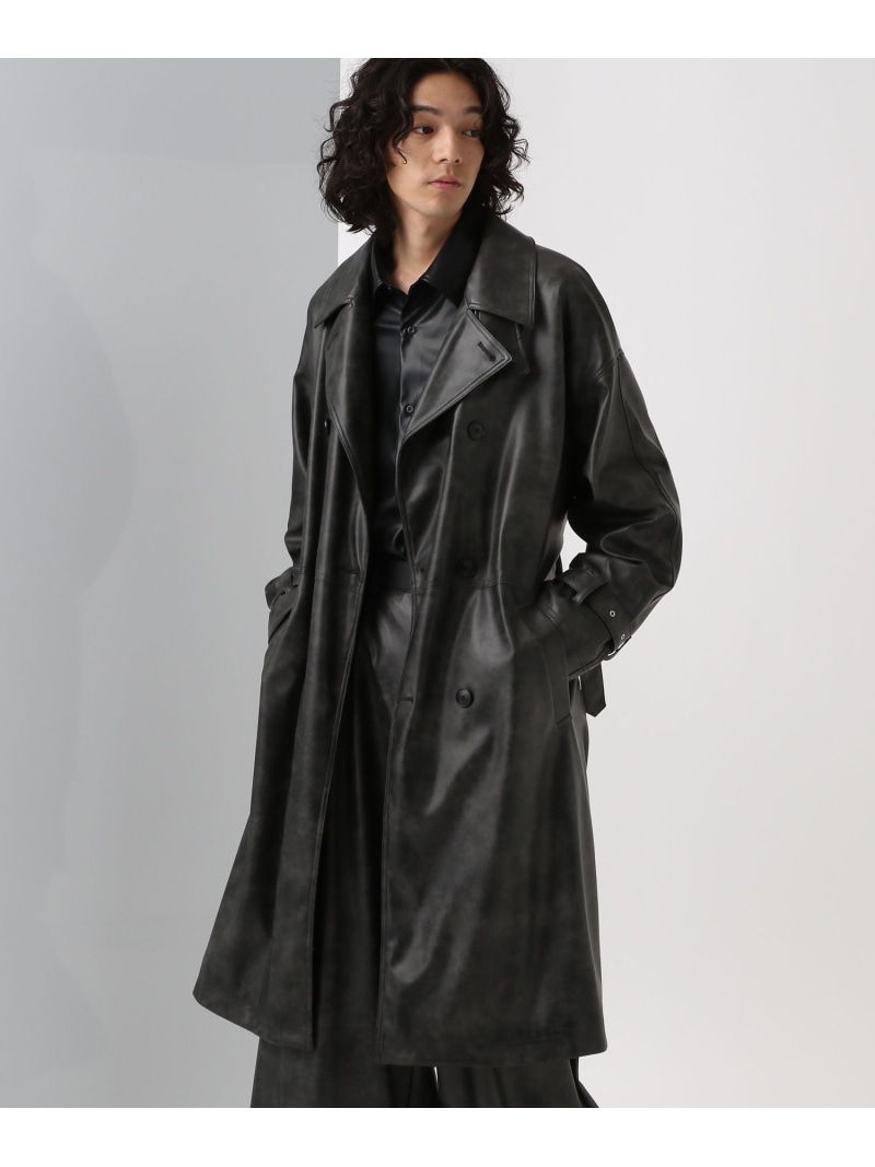 楽天市場】【SALE／21%OFF】レザートレンチコート HARE ハレ トップス
