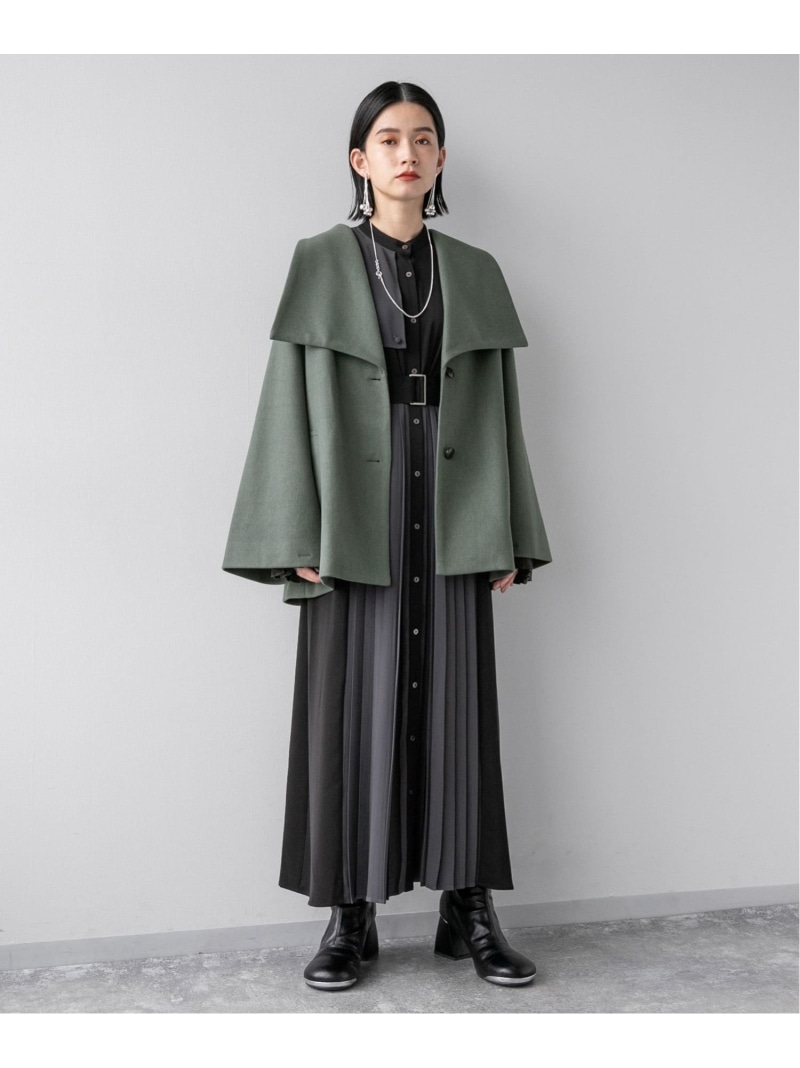 楽天市場】【SALE／50%OFF】ウーリーテックビッグカラーミドルコート