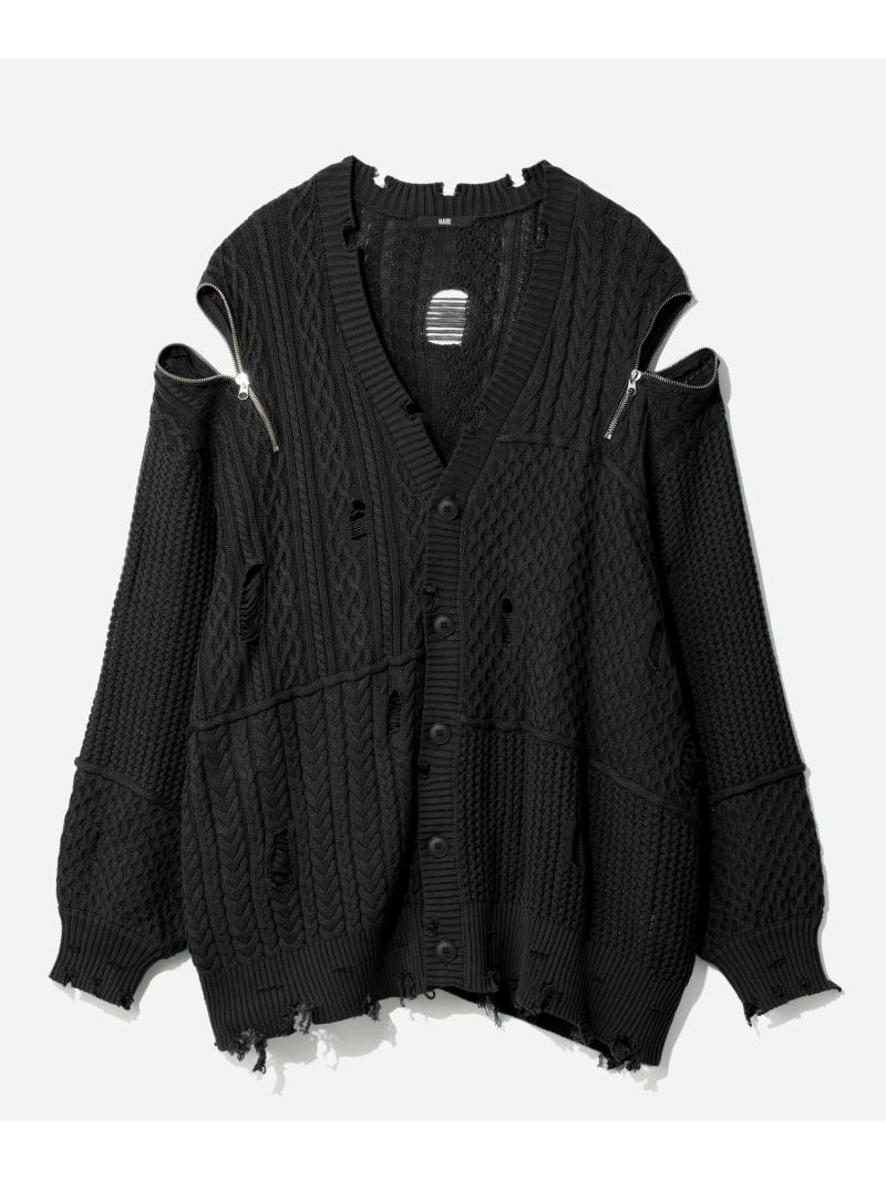 楽天市場】BIGダメージZIPカーディガン HARE ハレ トップス ニット