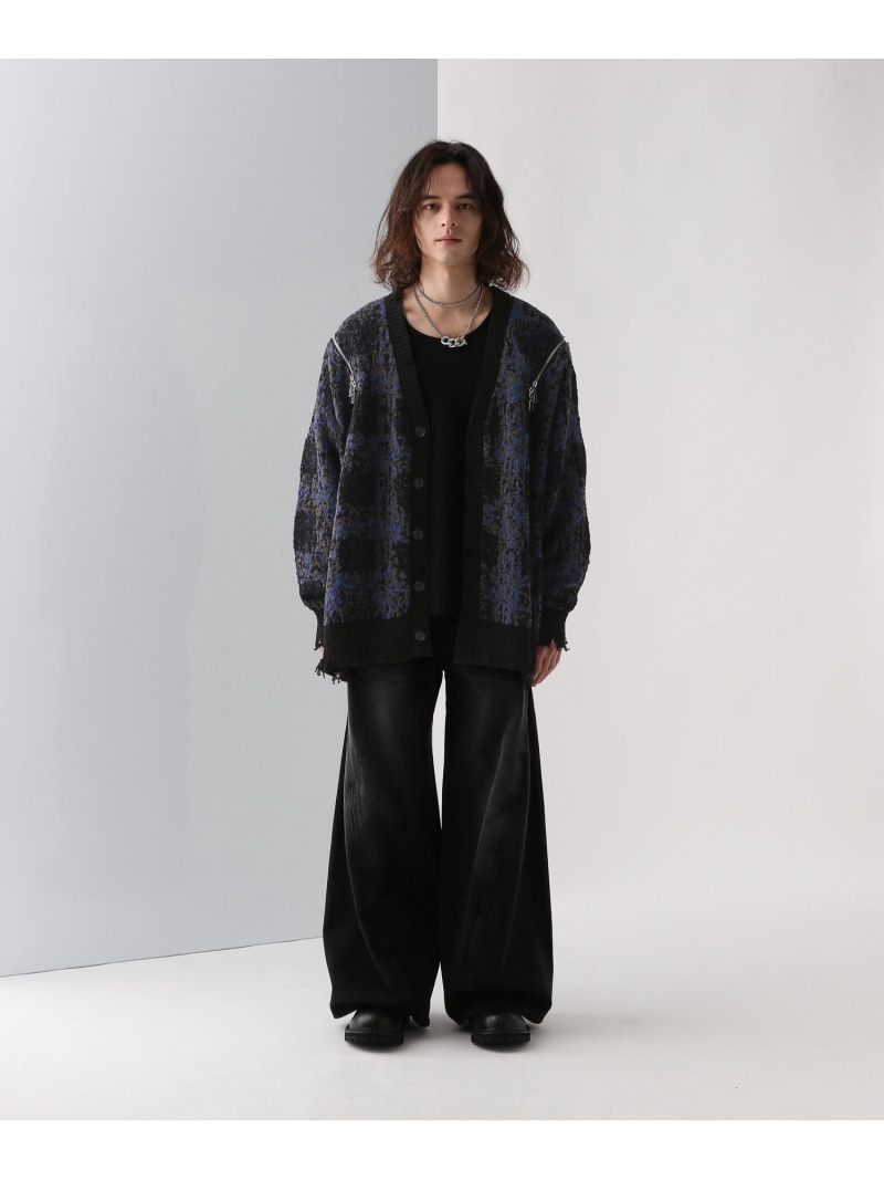 楽天市場】BIGダメージZIPカーディガン HARE ハレ トップス ニット