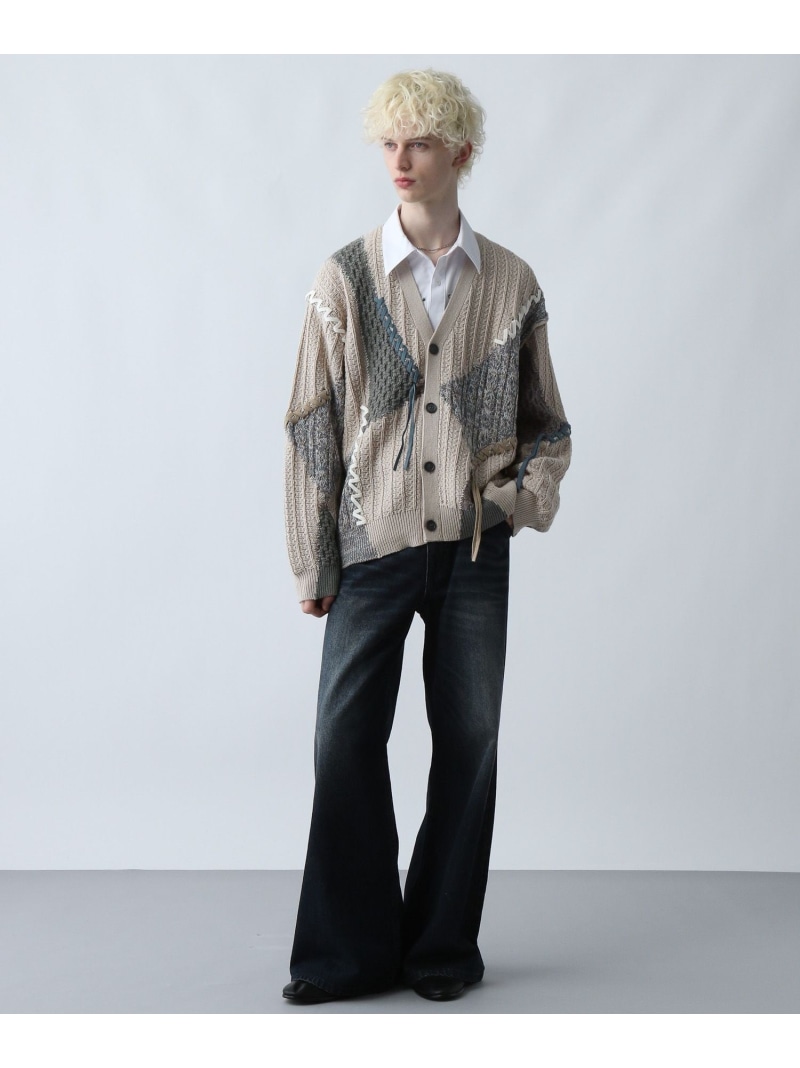 楽天市場】ハイショクステッチニットカーディガン HARE ハレ トップス