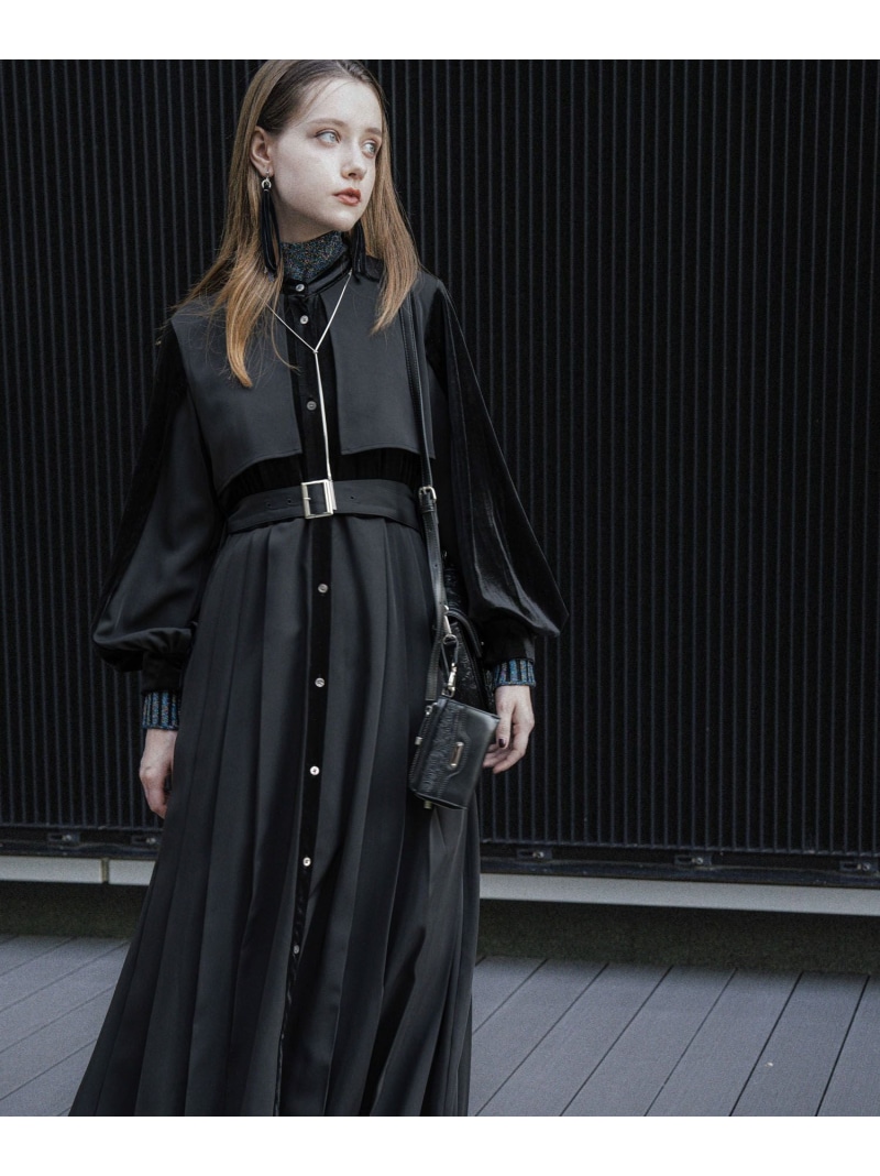 楽天市場】【SALE／27%OFF】マルチマテリアルプリーツワンピース HARE