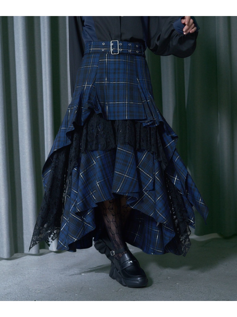 楽天市場】タータンチェックティアードスカート HARE ハレ スカート