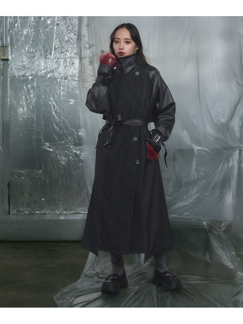 楽天市場】フェイクレザーイソザイトレンチコート HARE ハレ