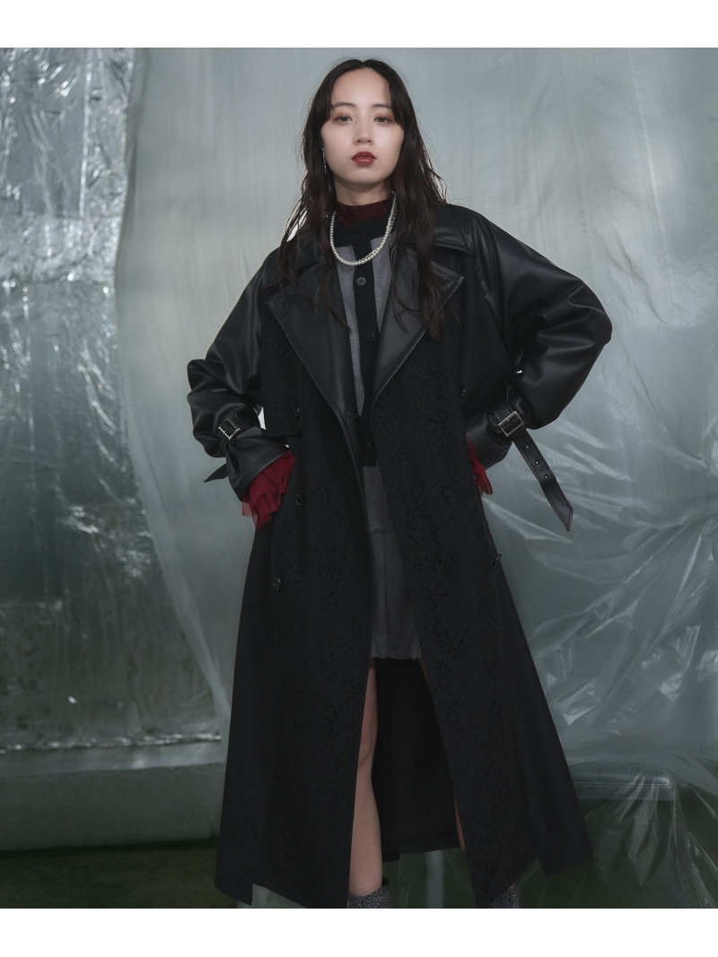 楽天市場】フェイクレザーイソザイトレンチコート HARE ハレ