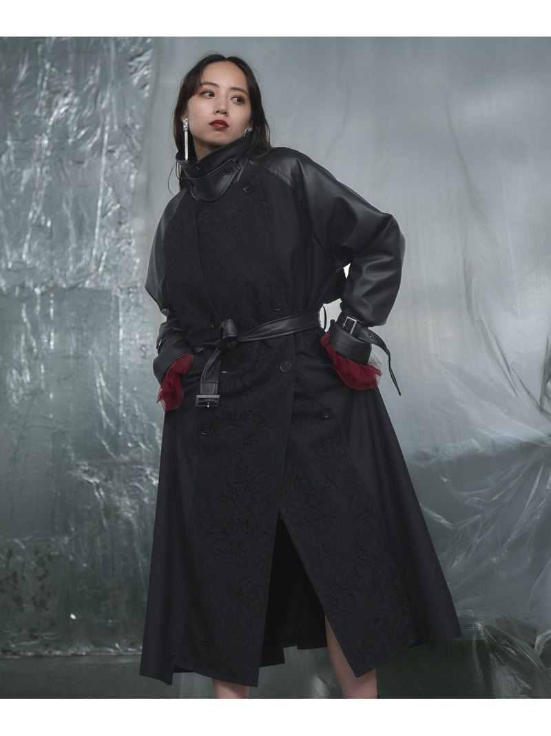 楽天市場】フェイクレザーイソザイトレンチコート HARE ハレ