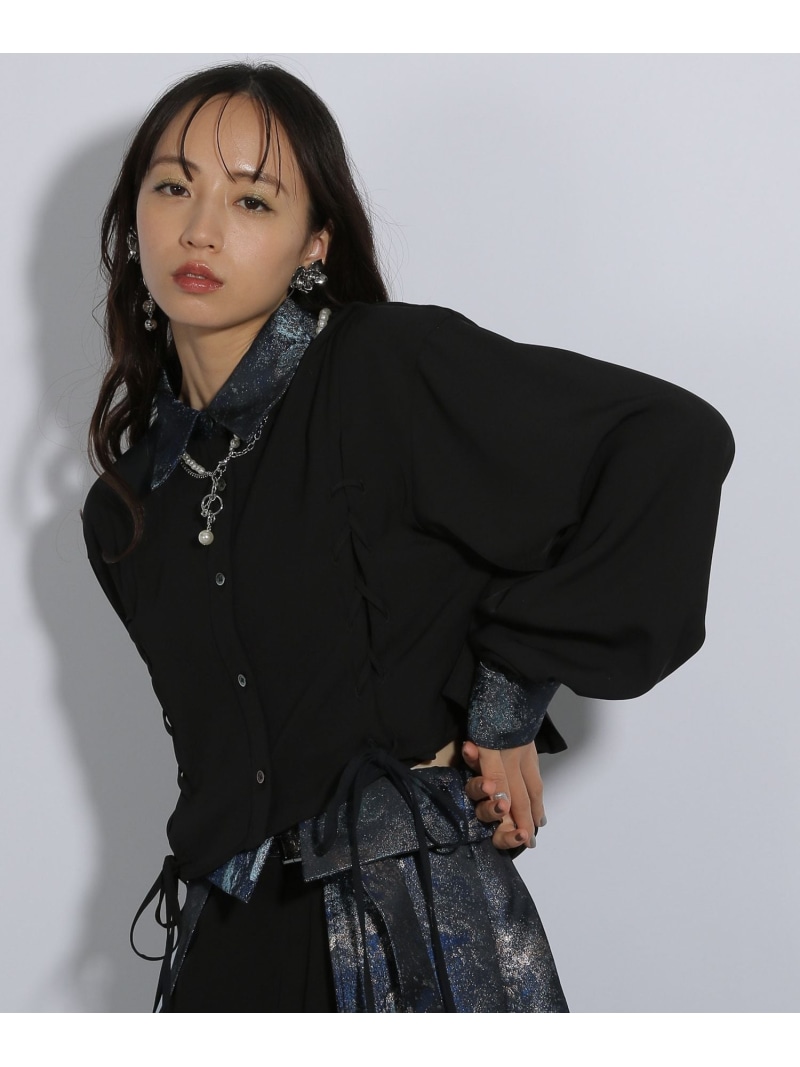 楽天市場】キリカエジャガードレースアップシャツ HARE ハレ トップス