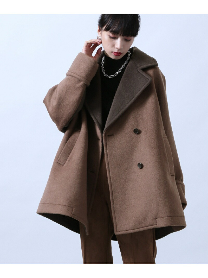 楽天市場】(W)バイカラーPコート HARE ハレ ジャケット・アウター