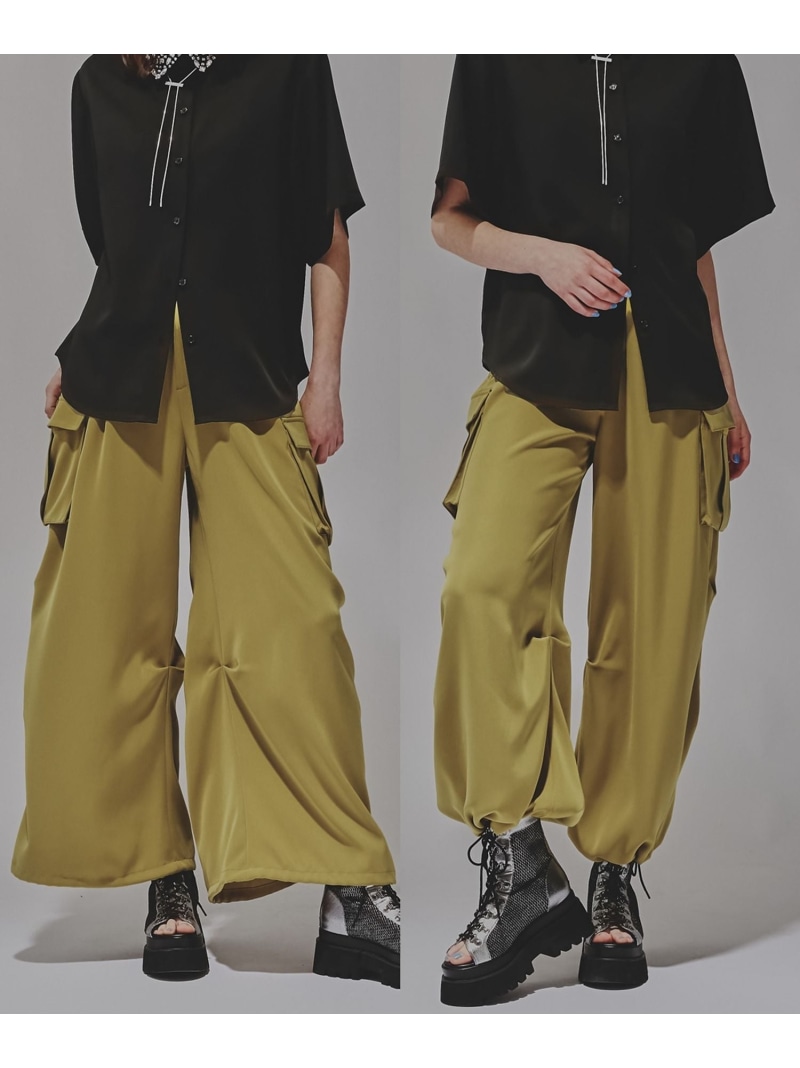 楽天市場】2WAYトロミワイドカーゴパンツ HARE ハレ パンツ その他の