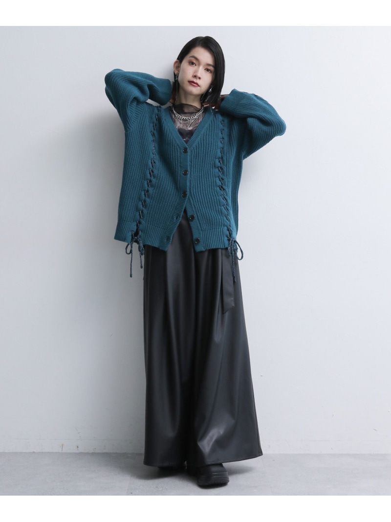 楽天市場】レースアップデザインカーディガン HARE ハレ トップス