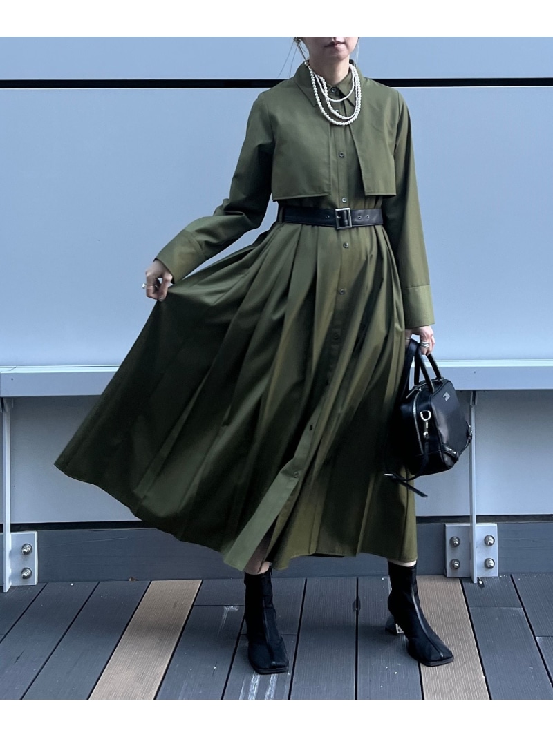 楽天市場】プリーツフェイクレザーベルトワンピース HARE ハレ