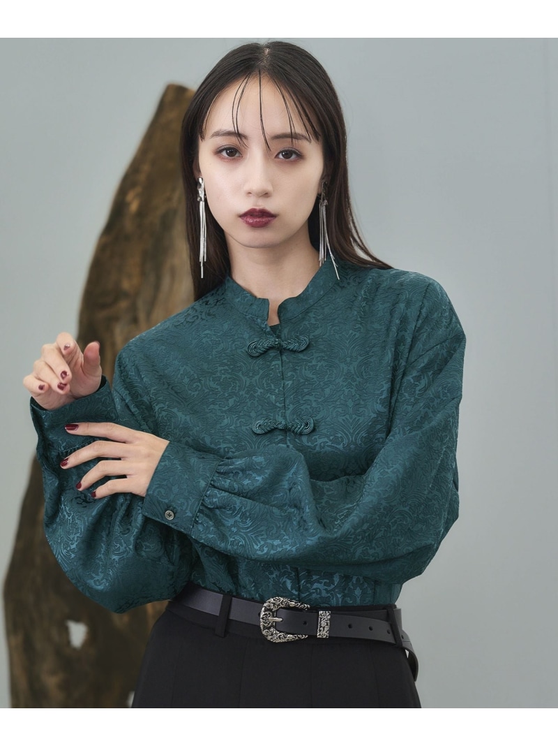 楽天市場】ジャガードチャイナブラウス HARE ハレ トップス シャツ