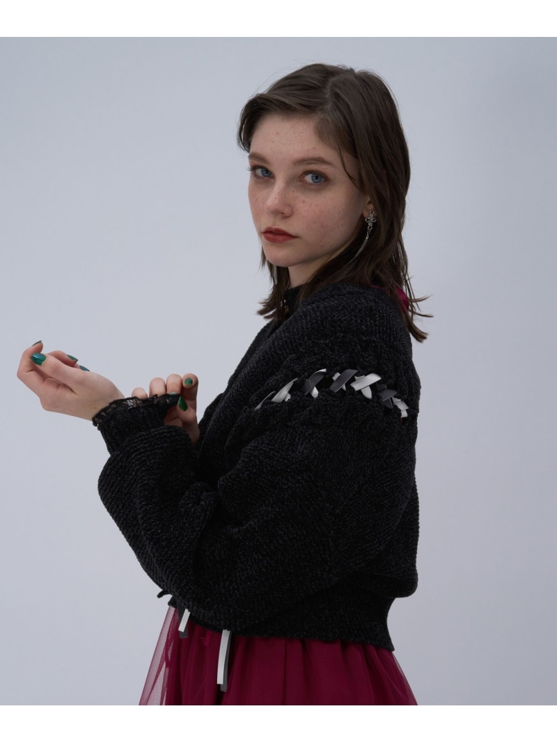 楽天市場】モールレースアップカーディガン HARE ハレ トップス