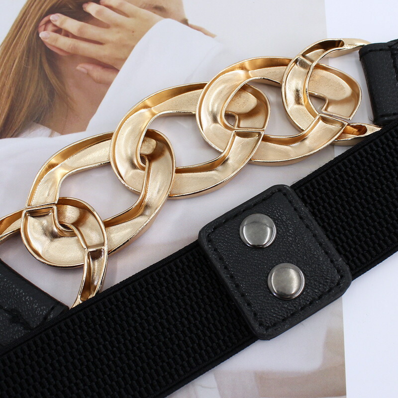 楽天市場】チェーンベルト ゴムベルト レディース ベルト チェーン