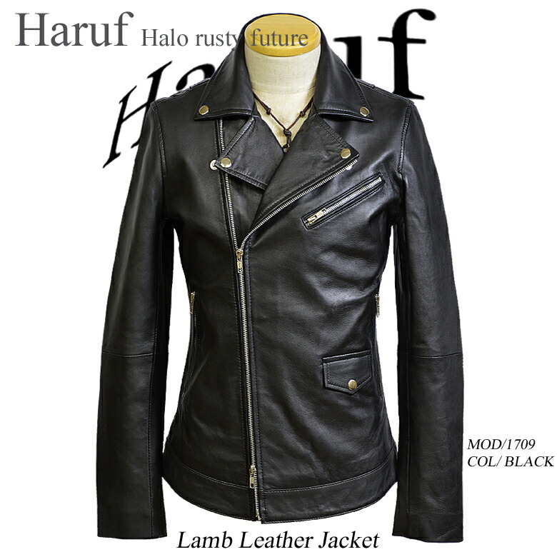 楽天市場】Haruf leather レザージャケット ライダースジャケット