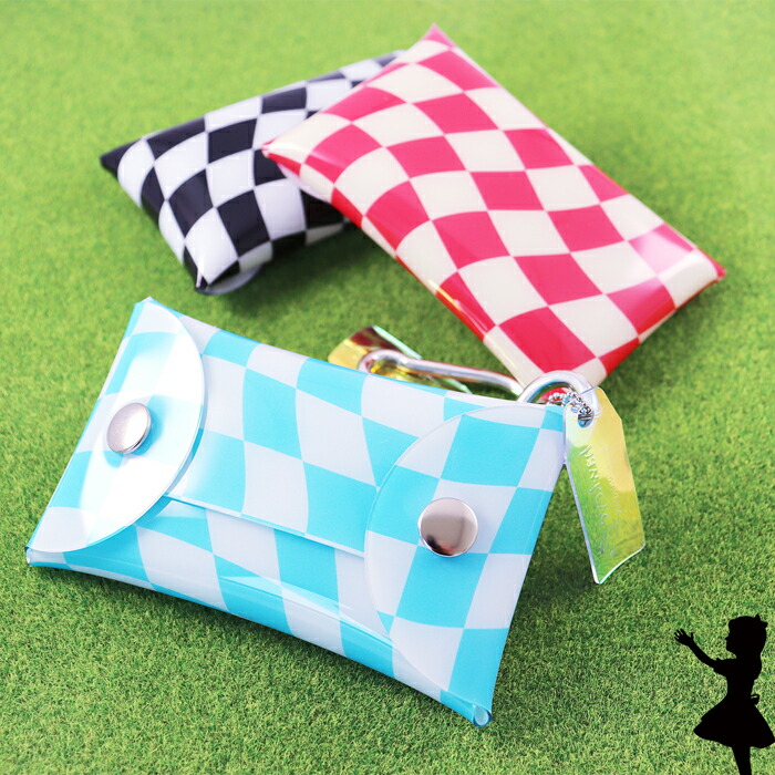 楽天市場】【アリスチェック】PVC マルチケース カラビナ付き 名刺