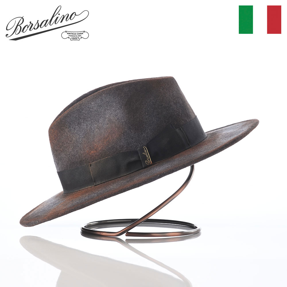 本日限定価格！Borsalino アレッサンドリア 510002_420 アレッサンドリア フラッグ ラザート ミディアムブリム