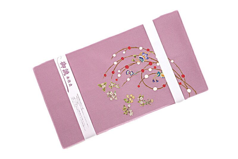 楽天市場】名古屋帯 山口美術織物 西陣織 正絹 浜ちりめん 銀河 紫 赤