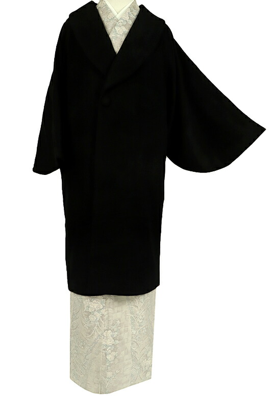 楽天市場】和装コート 黒地 ブラック カシミヤ カシミア100% 深喜