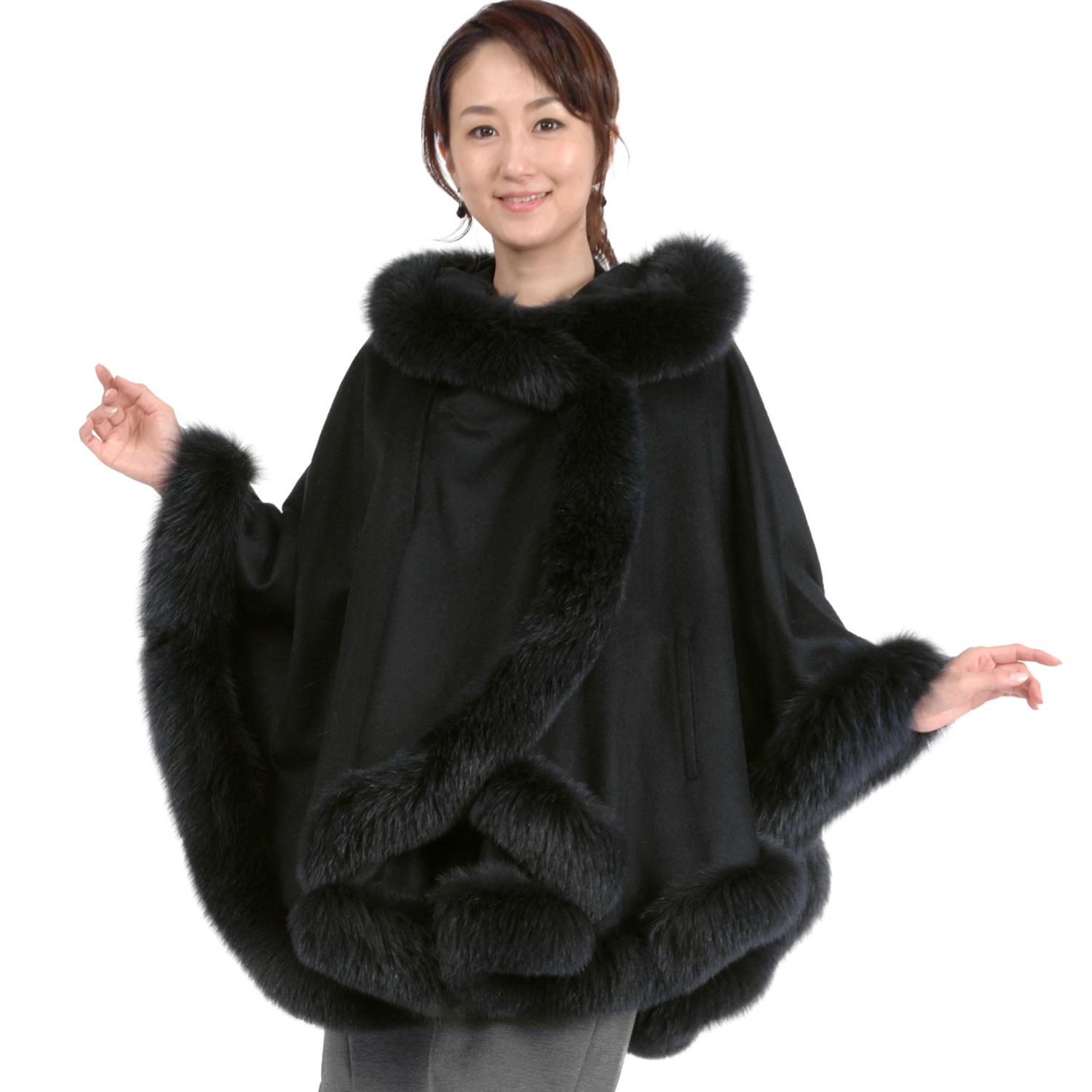 楽天市場】【 30％OFFクーポン】ケープ 日本製 カシミヤ 100％ SAGA