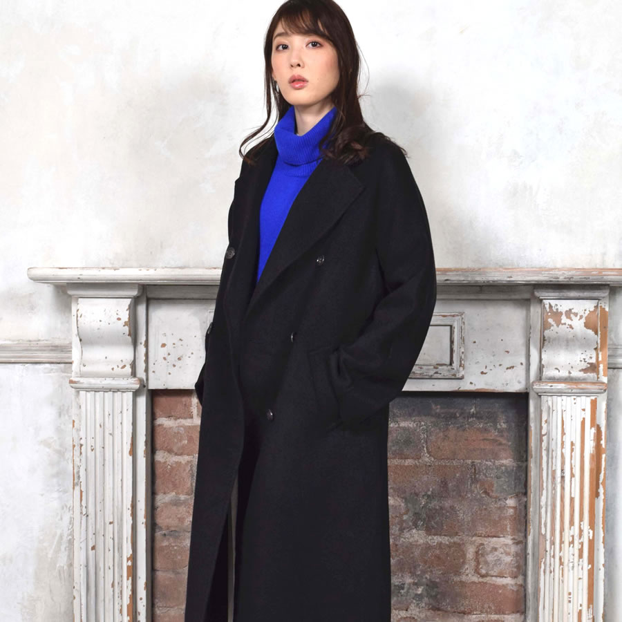 楽天市場】チェスターコートカシミア 100% コート ダブルフェイス