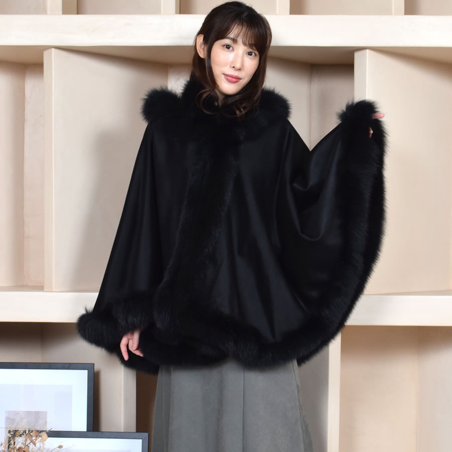 楽天市場】【 30％OFFクーポン】ケープ 日本製 カシミヤ 100％ SAGA