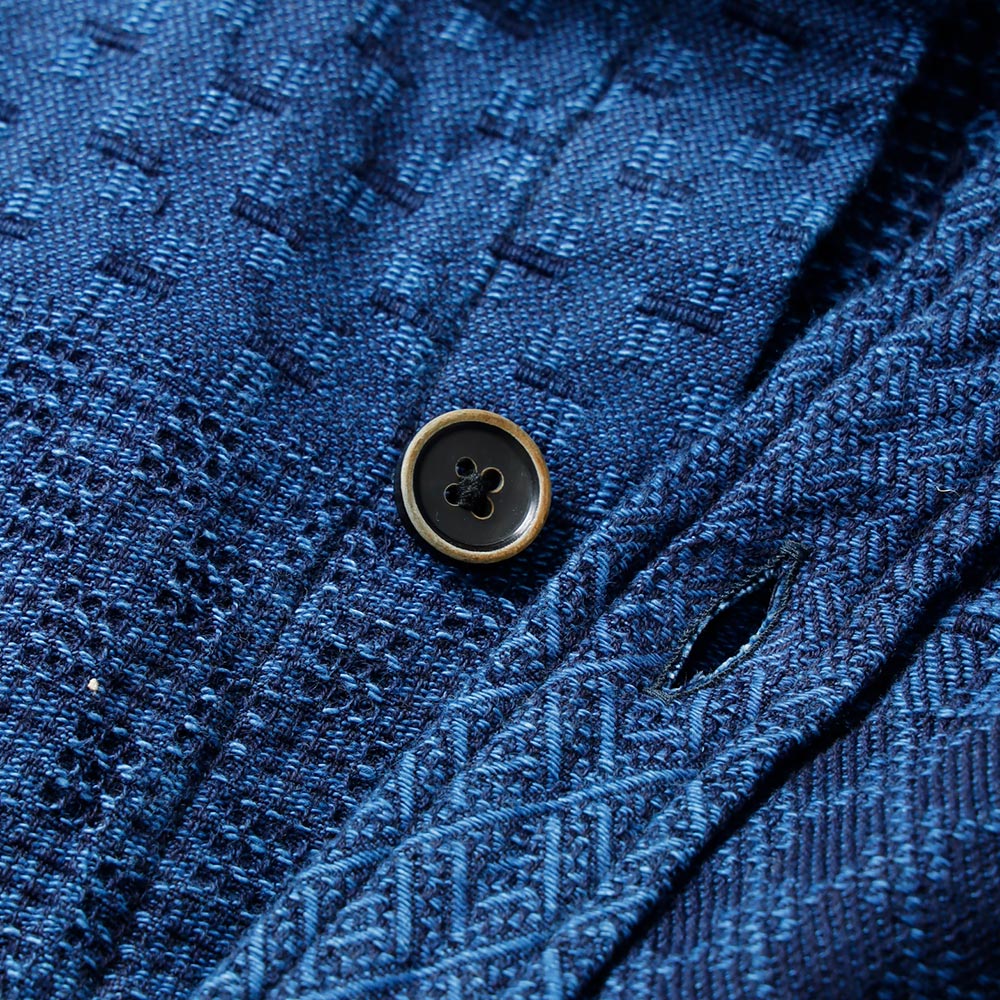 楽天市場】インディゴ シャツ メンズ 長袖 日本製 ジャガード織り 水牛