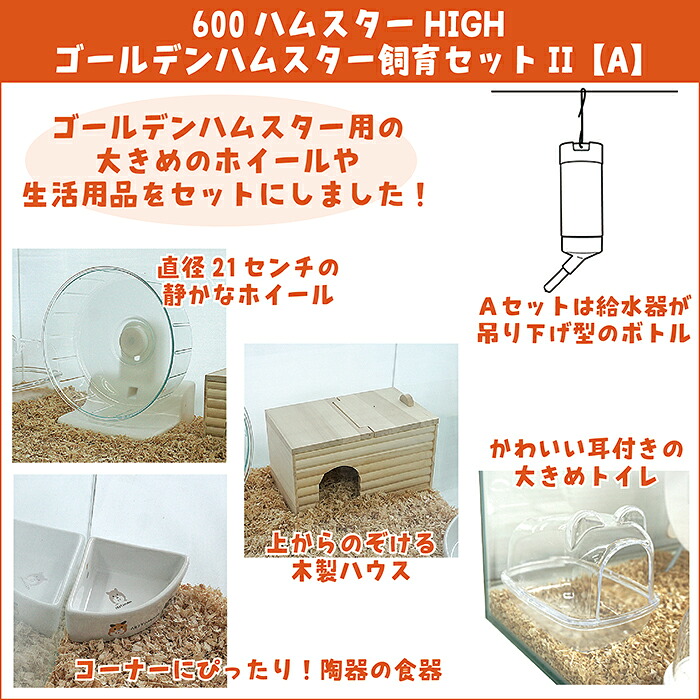 楽天市場】600ハムスターHIGH ゴールデンハムスター飼育セットII【A