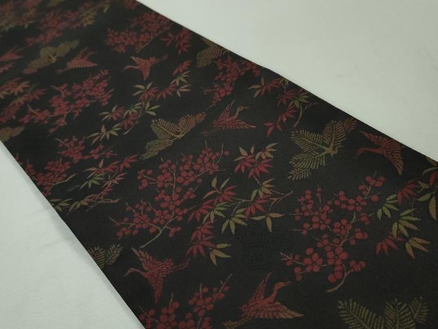 楽天市場】平和屋本店□極上 伝統工芸士 新井寛 両面 半幅帯 唐織 松鶴