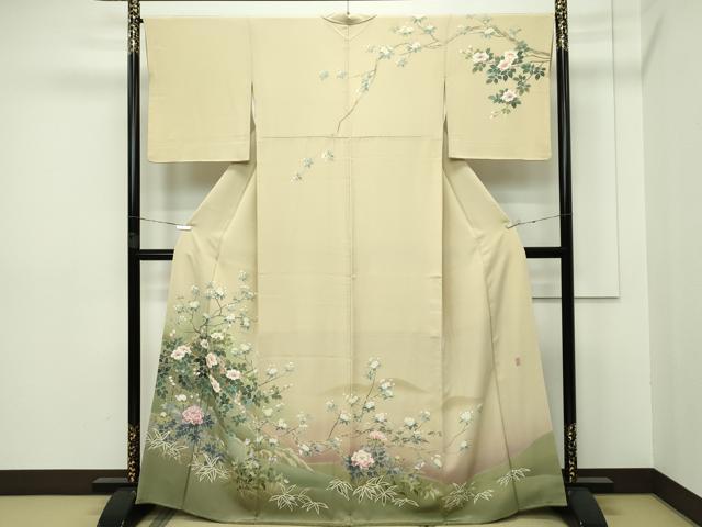 楽天市場】平和屋本店□極上 十日町友禅作家 阿部佳雪 訪問着 草花文