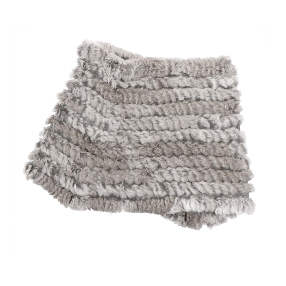 楽天市場】スヌード ファー ラビット マフラー ニット 編込み ネック