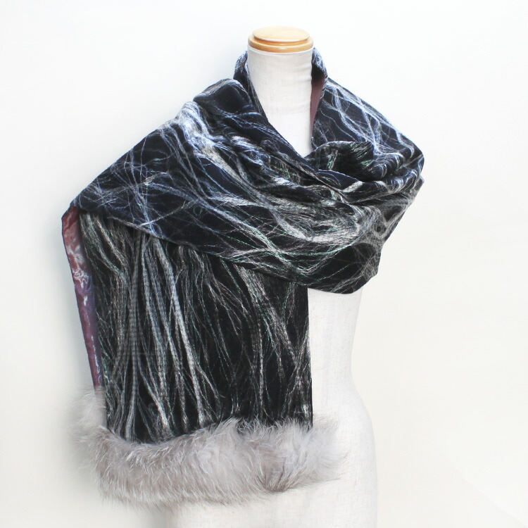 楽天市場】ブルーフロストフォックス ファー トリミング カシミヤ混