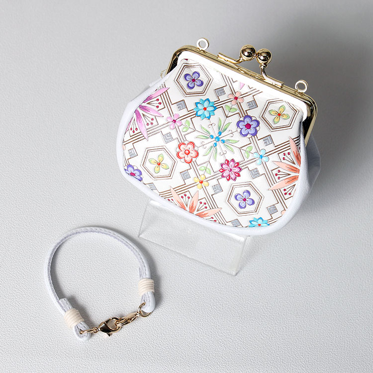 楽天市場】【お種銭付】 【 浅草文庫 】 友禅染 手紐付き がま口