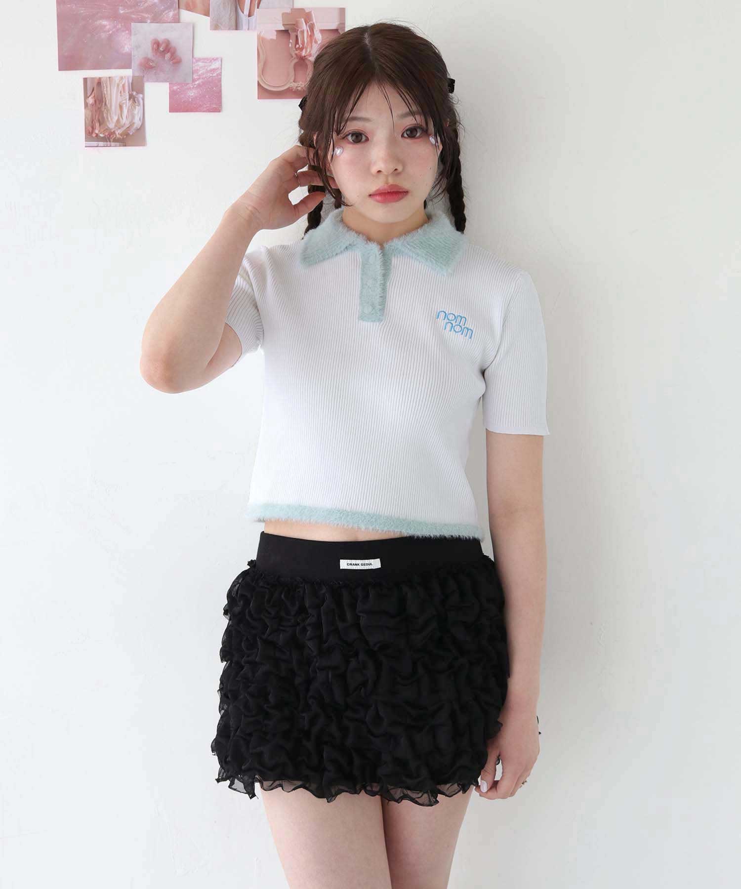 楽天市場】【40%OFF】シャギー デザイン ポロニット サマーニット