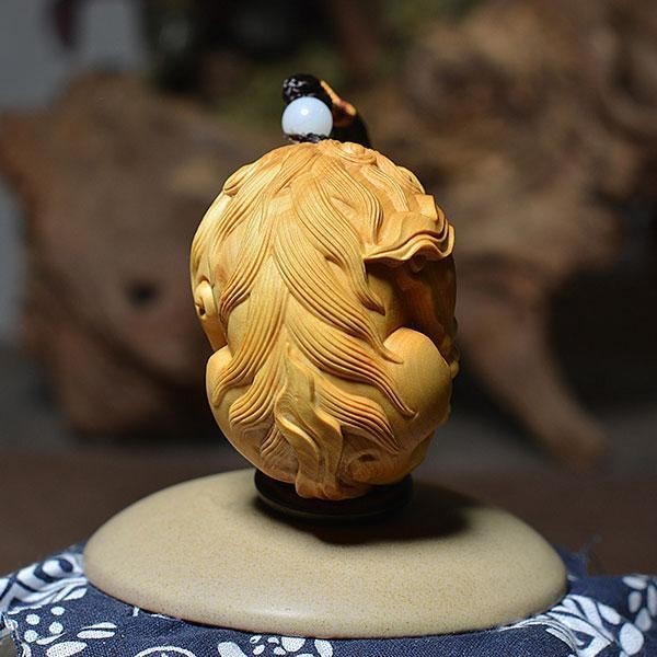 楽天市場】黄楊 ツゲ 木彫り 貔貅 ヒキュウ ペンダント 根付 提物 高級