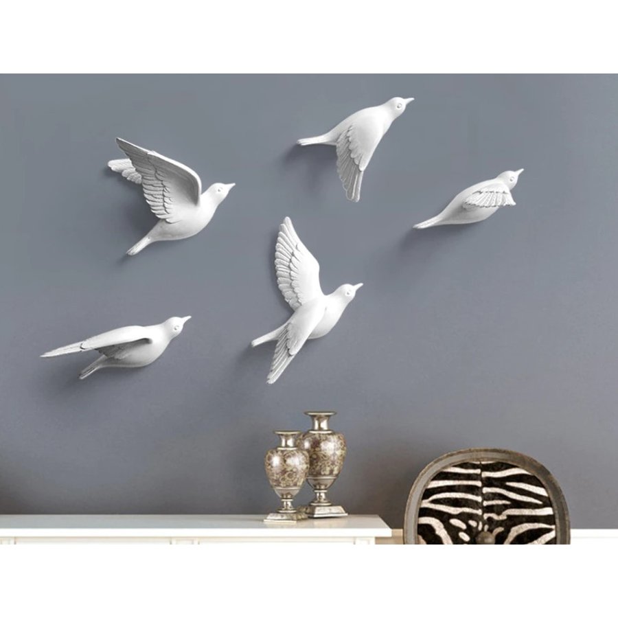 楽天市場】アンティーク調 鳥 立体壁飾り ウォールデコ 5点セット