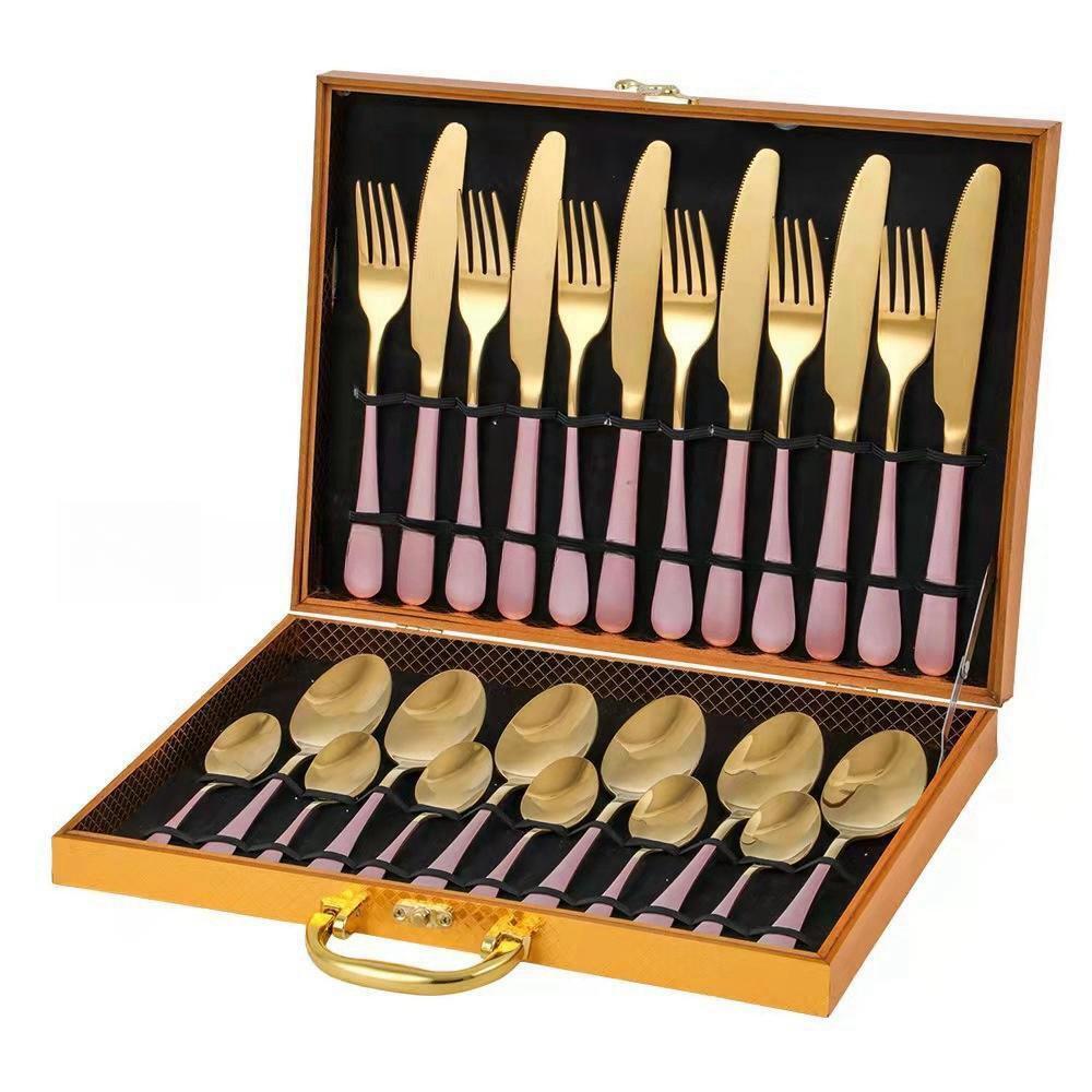 楽天市場】豪華カトラリーセット 24点 ステンレス 鋼 ゴールド
