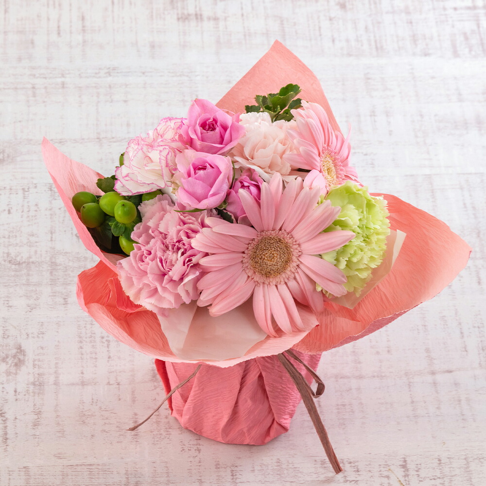 楽天市場】誕生日 花 花束 そのまま飾れるecoブーケ「シュガーピンク
