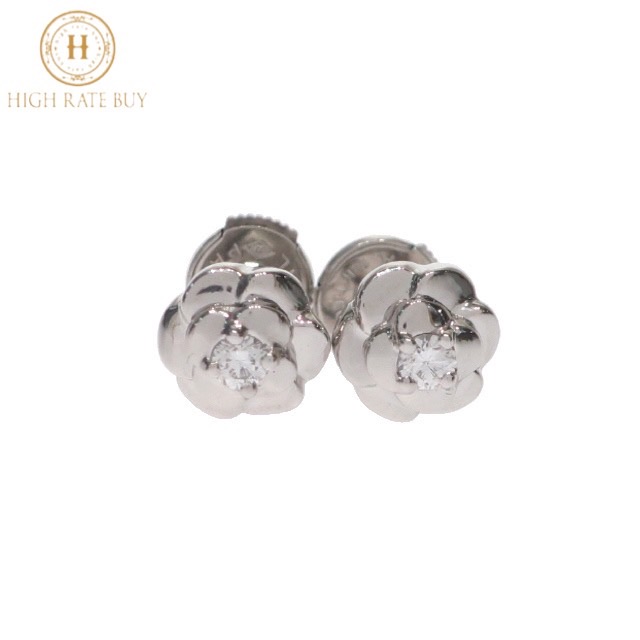 楽天市場】【極美品】 CHANEL シャネル カメリア ダイヤピアス K18WG