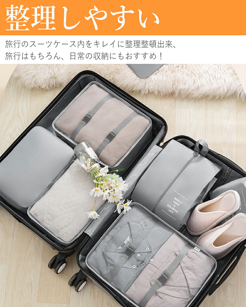 楽天市場】旅行ポーチ 7点セット 圧縮 トラベルポーチ パッキング